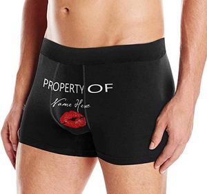 Personalized Novelty Underwear Property of with Your Name