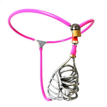 Load image into Gallery viewer, Pink Chastity Belt 23 inches to 43 inches Waistline
