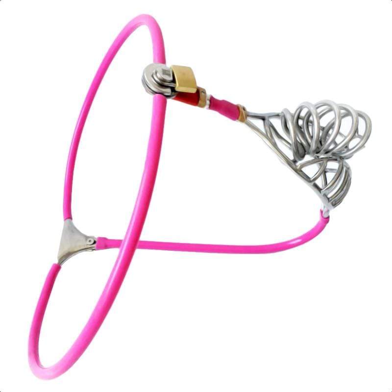 Pink Chastity Belt 23 inches to 43 inches Waistline, gallery view 3