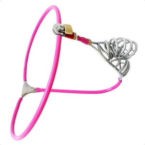 Pink Chastity Belt 23 inches to 43 inches Waistline