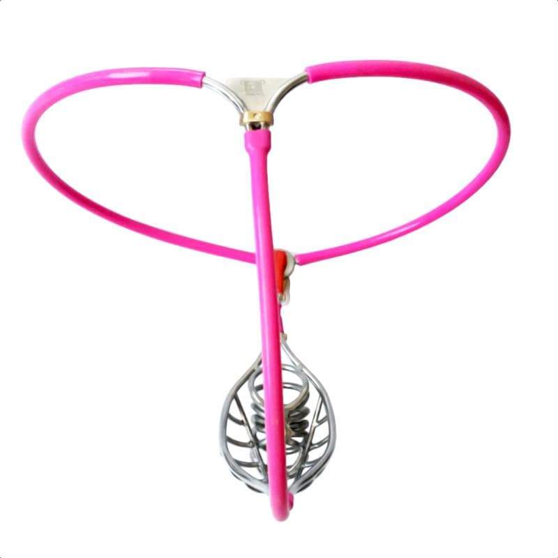 Pink Chastity Belt 23 inches to 43 inches Waistline, gallery view 4
