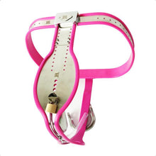 Load image into Gallery viewer, Pink Chastity Belt 23 to 43 inches For Men
