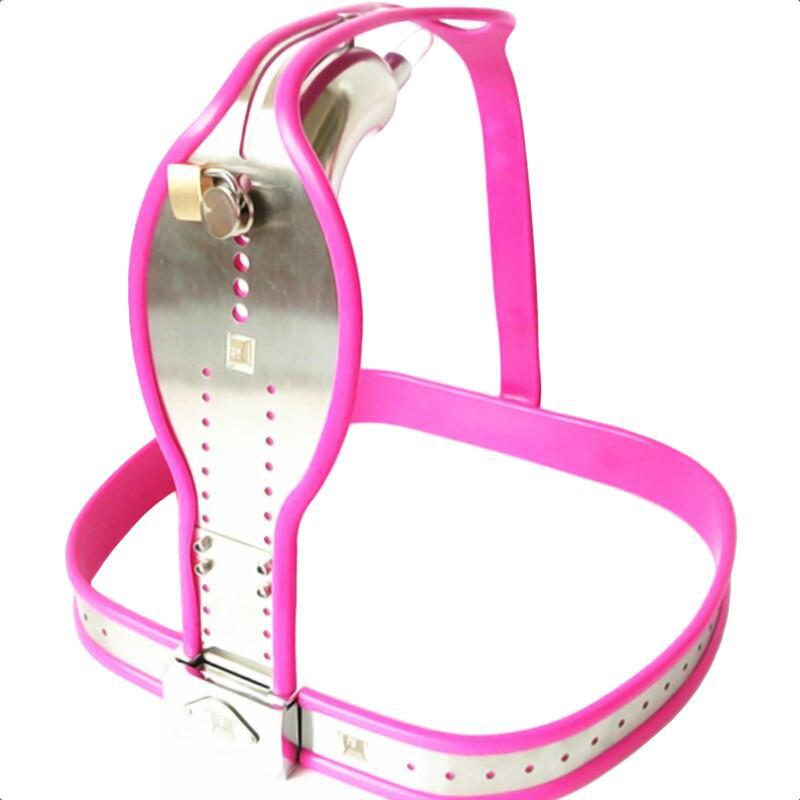 Pink Chastity Belt 23 to 43 inches For Men, gallery view 4