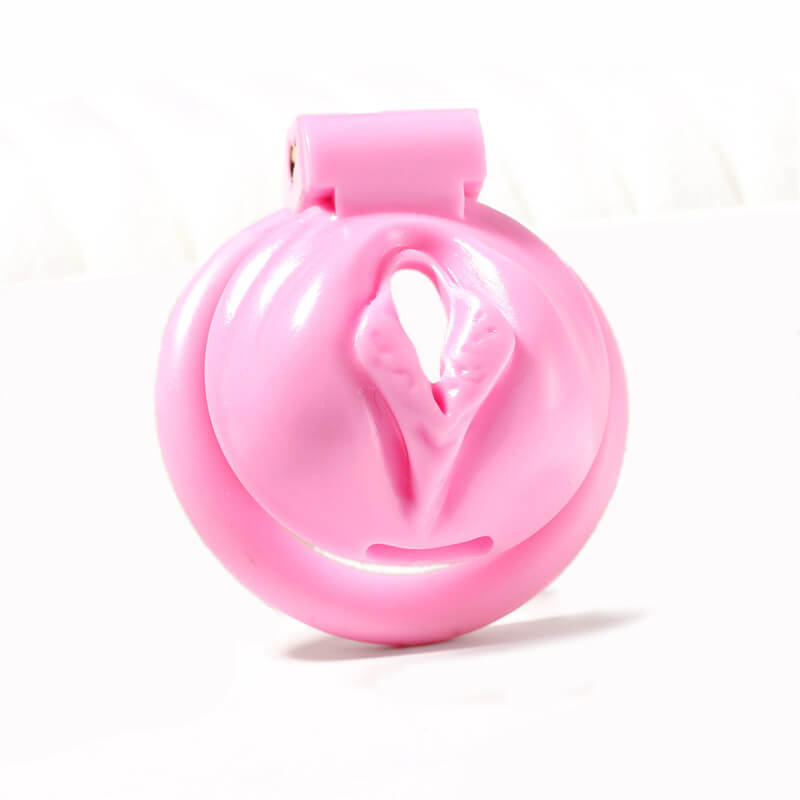 Pink Chastity Cage With 4 Rings, gallery view 2