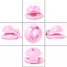 Load image into Gallery viewer, Pink Chastity Cage With 4 Rings
