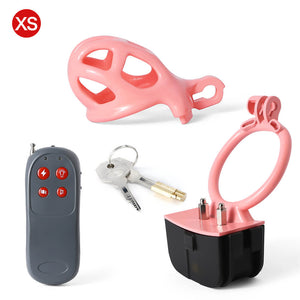 Pink Electric Shock Mamba Chastity Cage