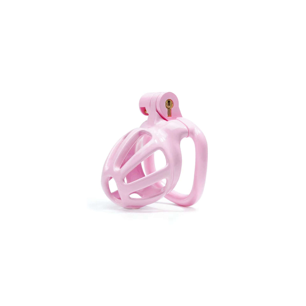 Pink Stripe Cobra Chastity Cage Kit 1.77 To 4.13 Inches Long