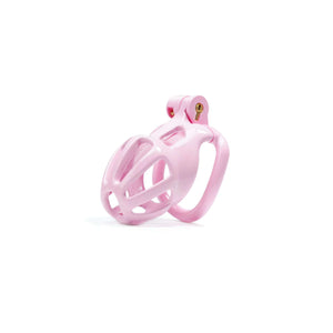 Pink Stripe Cobra Chastity Cage Kit 1.77 To 4.13 Inches Long