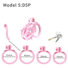 Load image into Gallery viewer, Pink Stripe Cobra Chastity Kits with Spikes pegs
