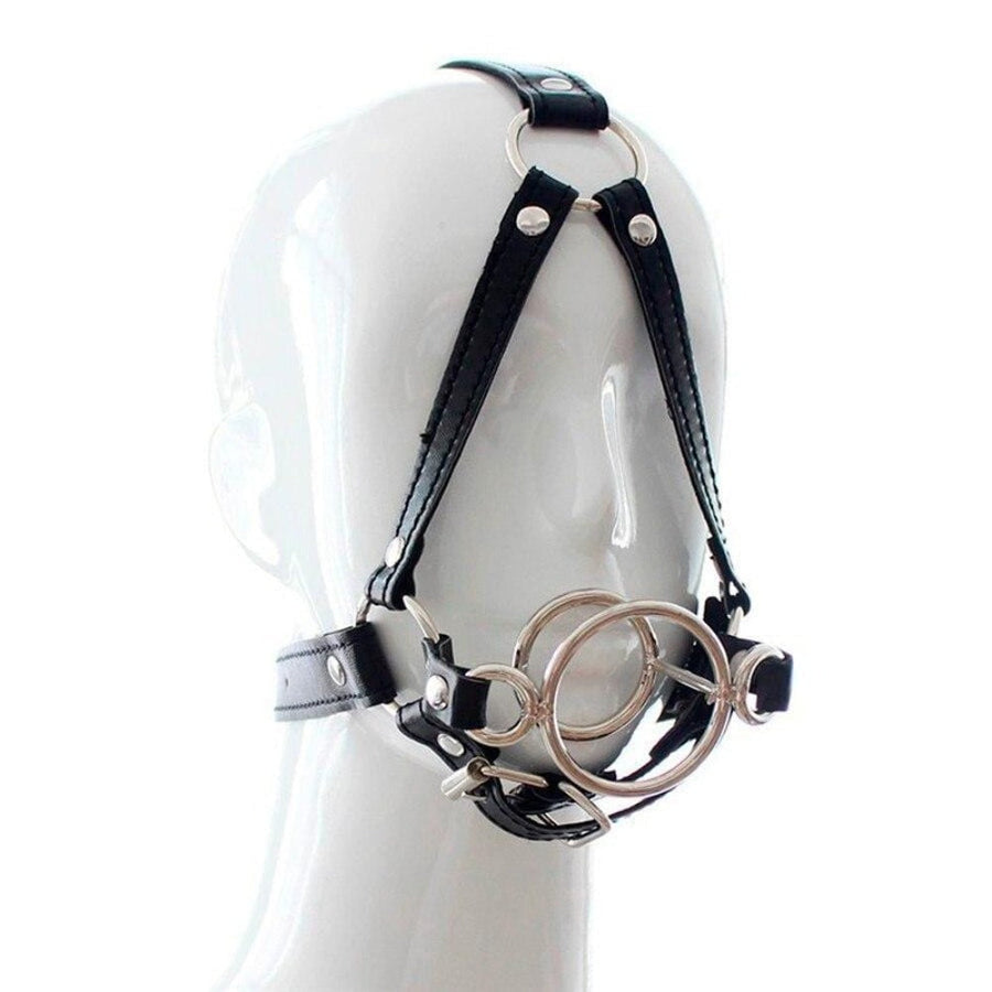 Stainless Throat Gag Harness BDSM product view