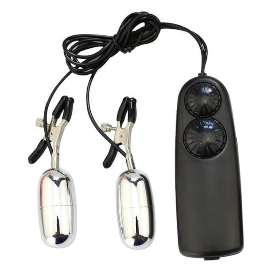 BDSM Sensation Overload Vibrating Nipple Clamps, gallery view 2