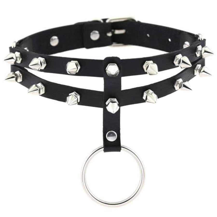 More Colored Studded Gothic Sub Collar, gallery view 6