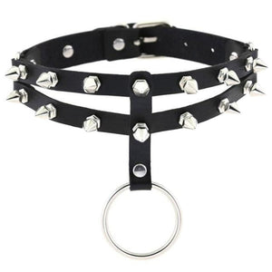 More Colored Studded Gothic Sub Collar