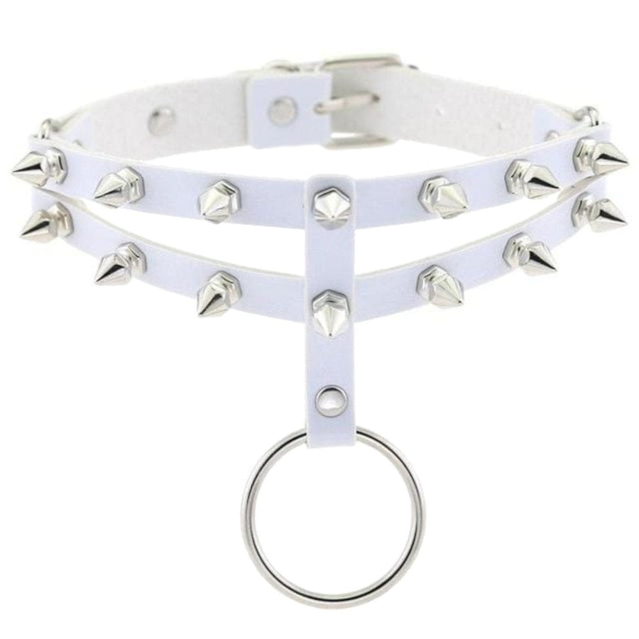 More Colored Studded Gothic Sub Collar, gallery view 7