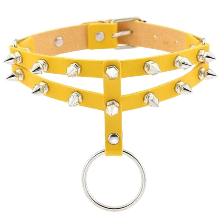 More Colored Studded Gothic Sub Collar, gallery view 8