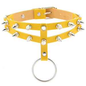 More Colored Studded Gothic Sub Collar