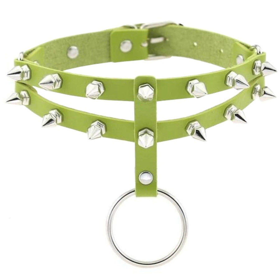 More Colored Studded Gothic Sub Collar, gallery view 10