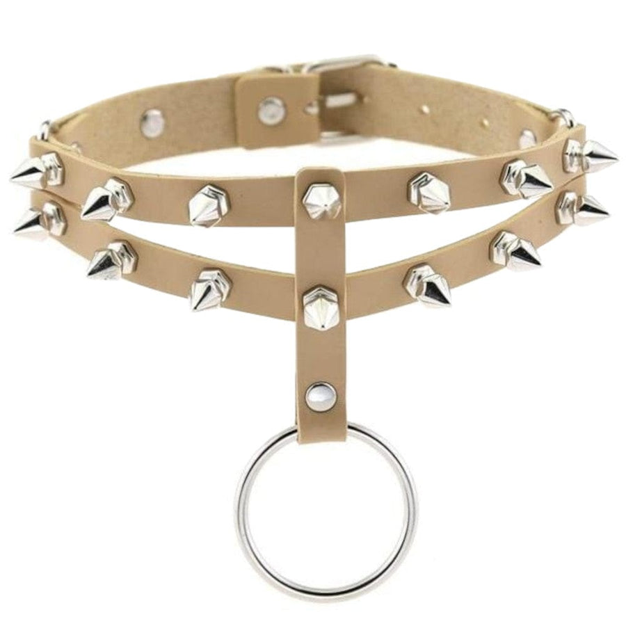 More Colored Studded Gothic Sub Collar, gallery view 13