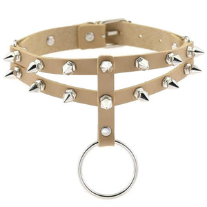 More Colored Studded Gothic Sub Collar