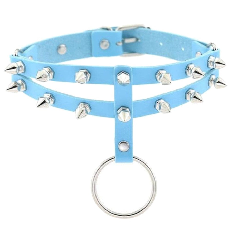 More Colored Studded Gothic Sub Collar, gallery view 15