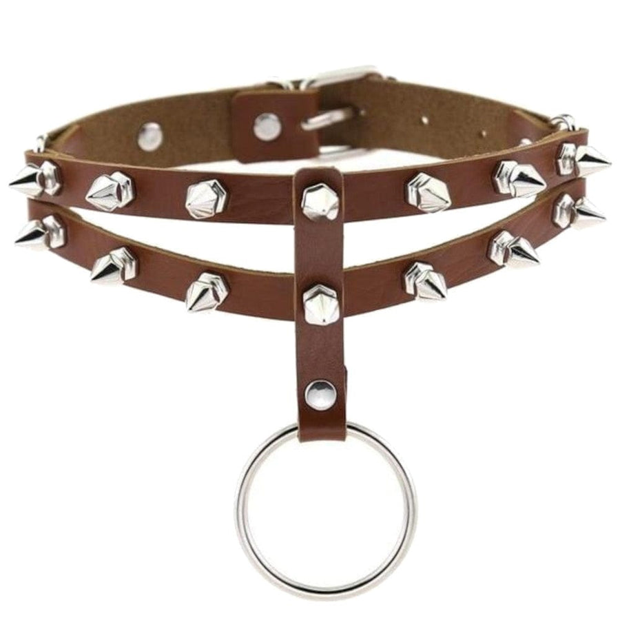 More Colored Studded Gothic Sub Collar, gallery view 16