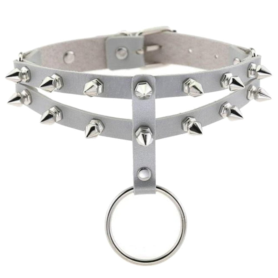 More Colored Studded Gothic Sub Collar, gallery view 17