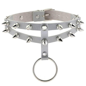 More Colored Studded Gothic Sub Collar
