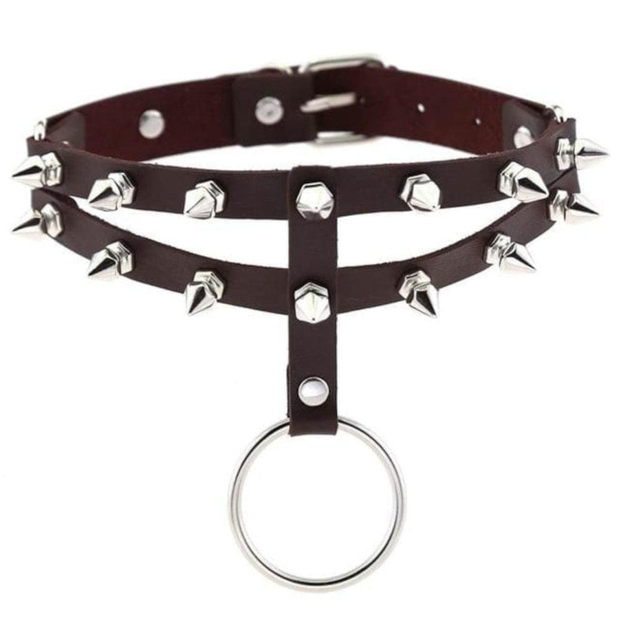 More Colored Studded Gothic Sub Collar, gallery view 2