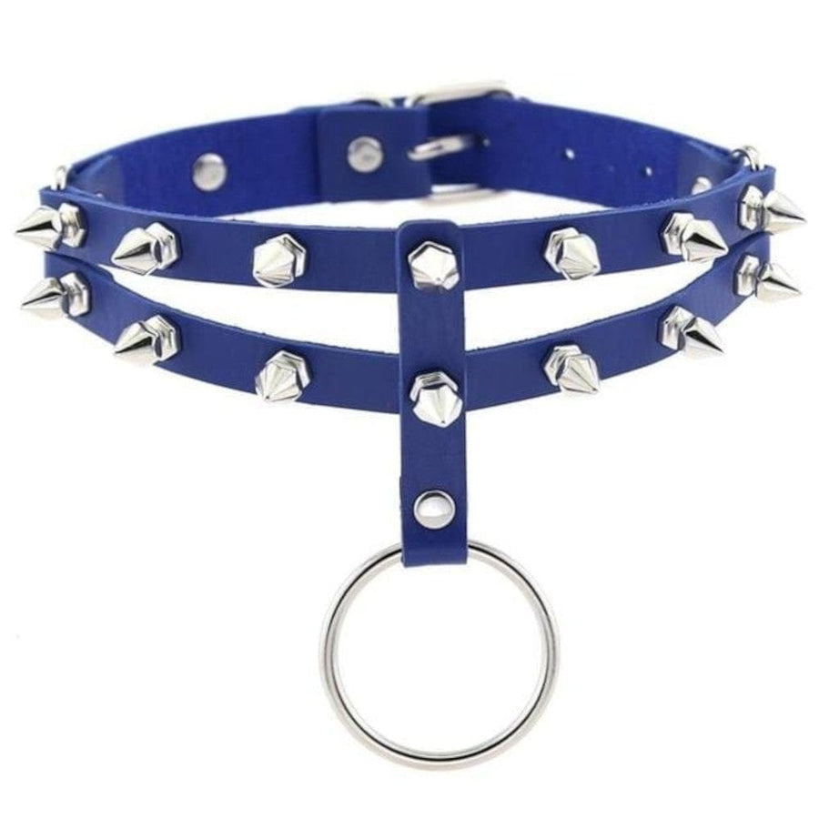 More Colored Studded Gothic Sub Collar, gallery view 4