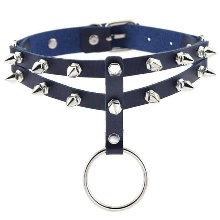 More Colored Studded Gothic Sub Collar, gallery view 5