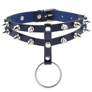 More Colored Studded Gothic Sub Collar