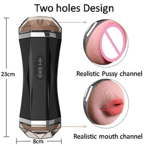 Masturbateur automatique rechargeable à double option BDSM