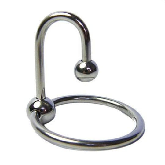 Stainless Cock Ring Urethral Plug BDSM product view
