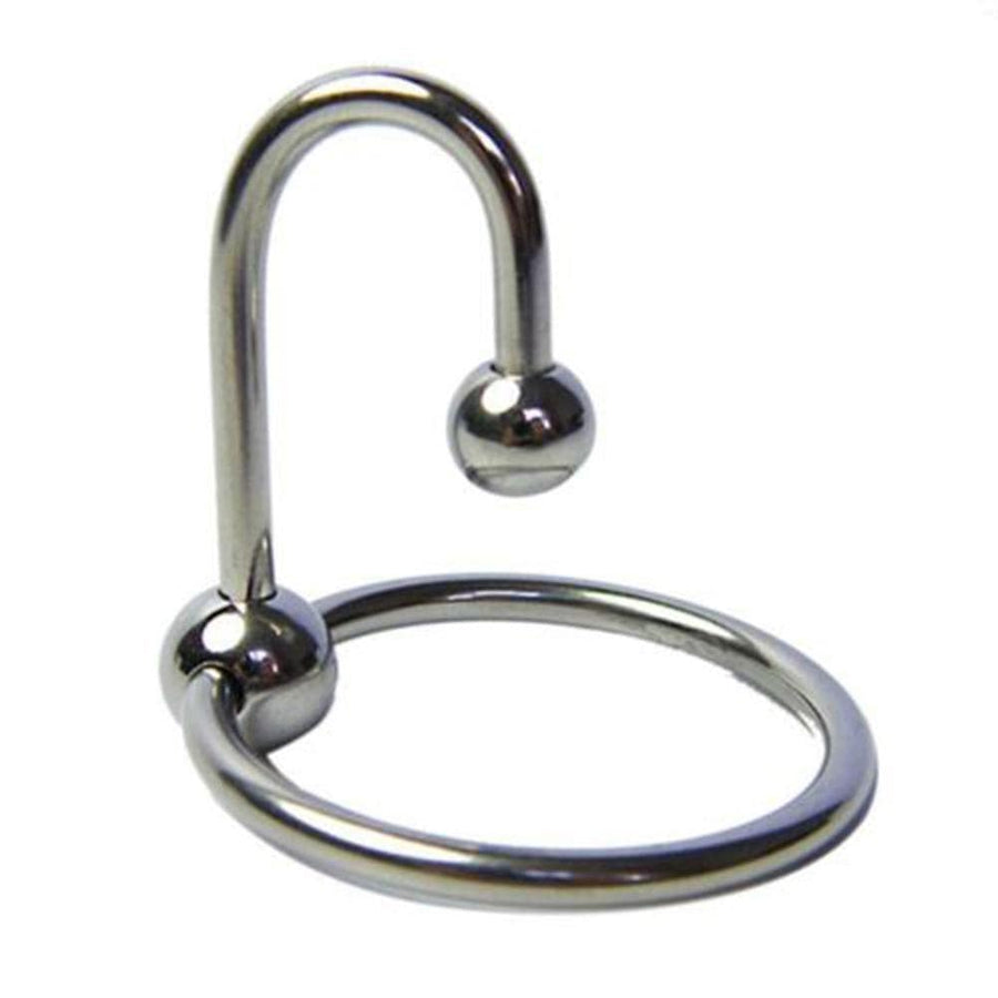 Stainless Cock Ring Urethral Plug BDSM product view