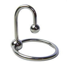 Load image into Gallery viewer, Stainless Cock Ring Urethral Plug BDSM
