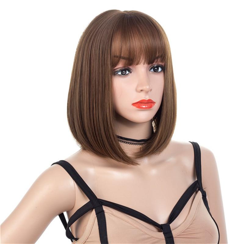 12 Inches Short Bob Wig with Bangs, gallery view 2