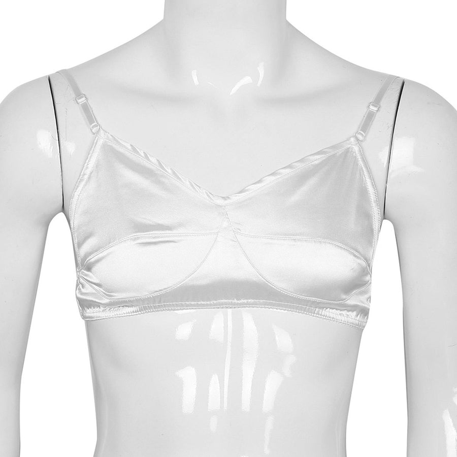 Sofia Satin Tank Sissy Bra, gallery view 3
