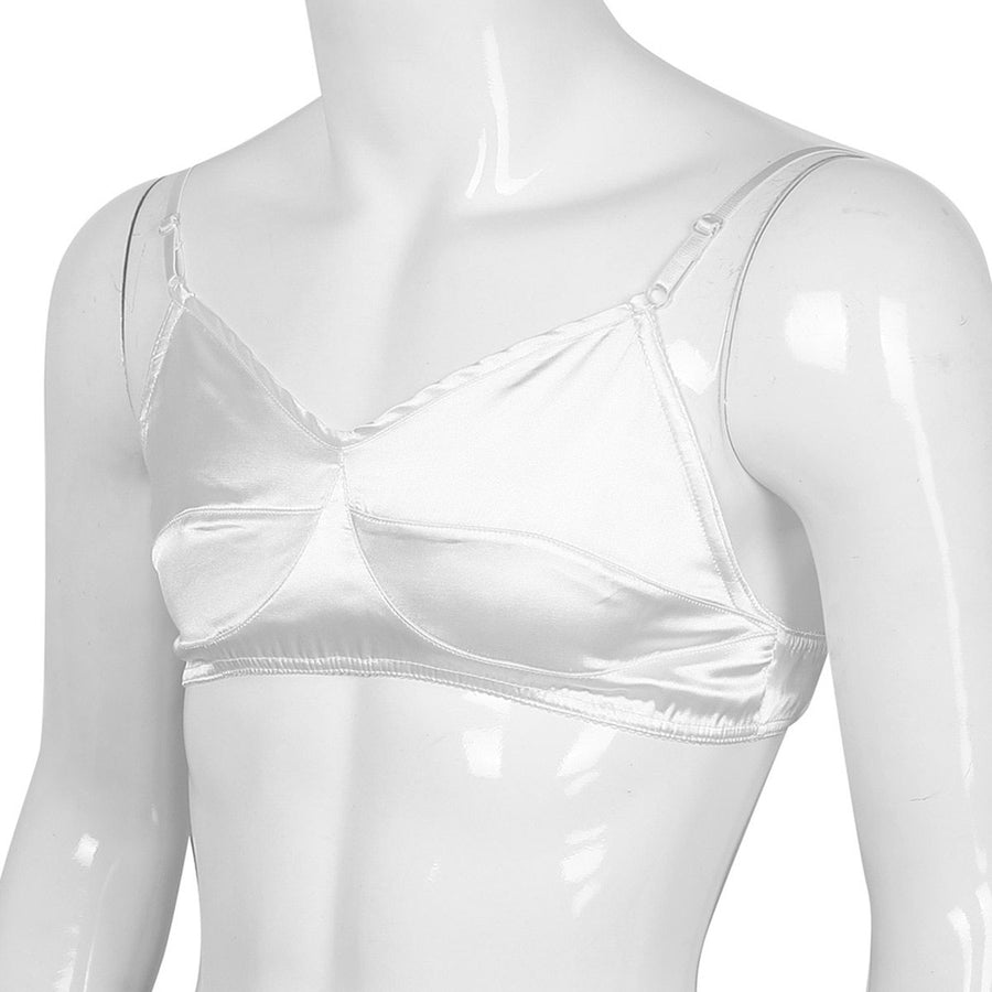 Sofia Satin Tank Sissy Bra, gallery view 4