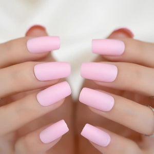 Light Pink Matte Faux Nails BDSM