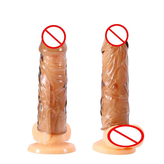Reusable Crystallized Silicone Penis Extenders BDSM product view