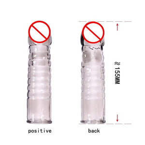Reusable Crystallized Silicone Penis Extenders BDSM
