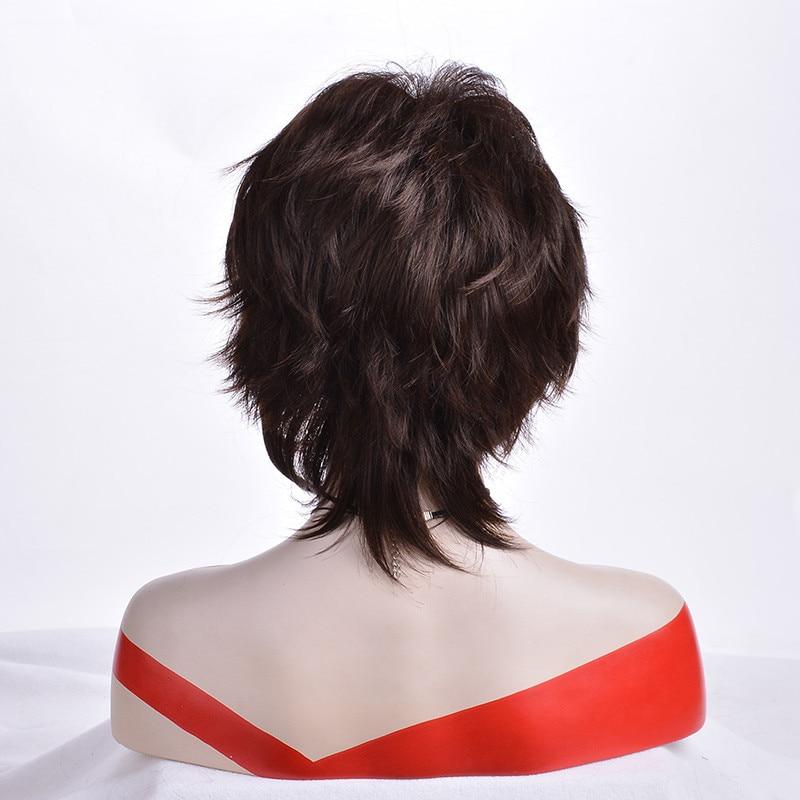 10 Inches Straight Short Wig with Bangs, gallery view 2
