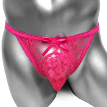 Load image into Gallery viewer, &quot;Sissy Myriam&quot; Lace Pouch Thong
