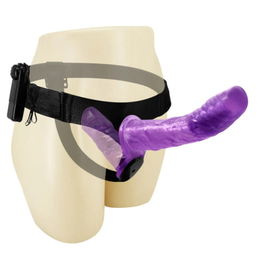 Stylish Purple Double Ended Vibrating Strap On BDSM, gallery view 4