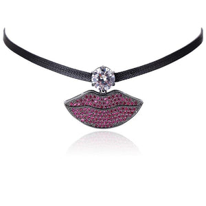 Collier à lèvres « Sissy Linda »