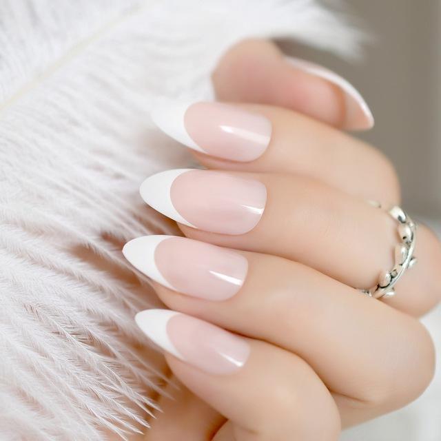 French Manicure Faux Nails BDSM, gallery view 6