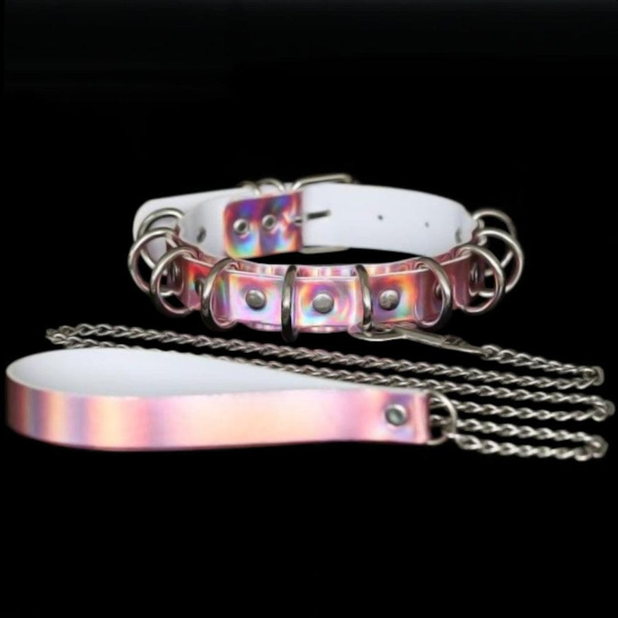 Total Control Holographic Leather Neck Collar, gallery view 3