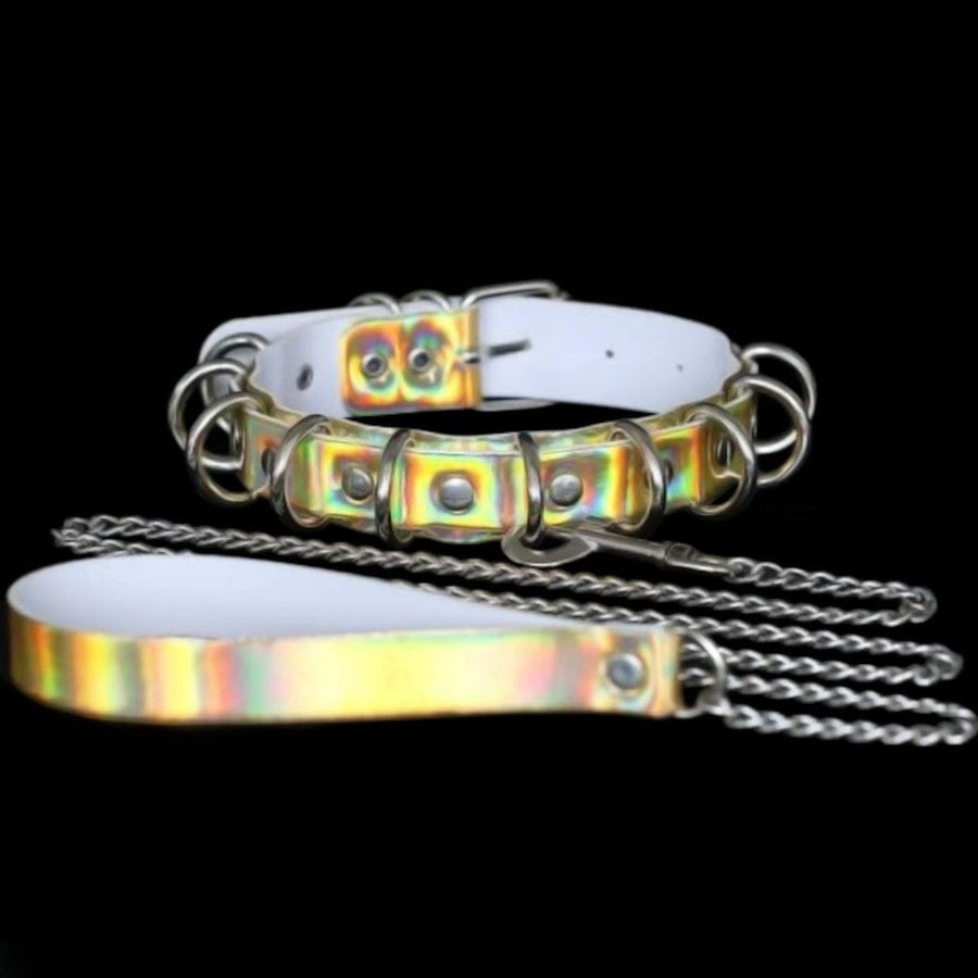 Total Control Holographic Leather Neck Collar, gallery view 4