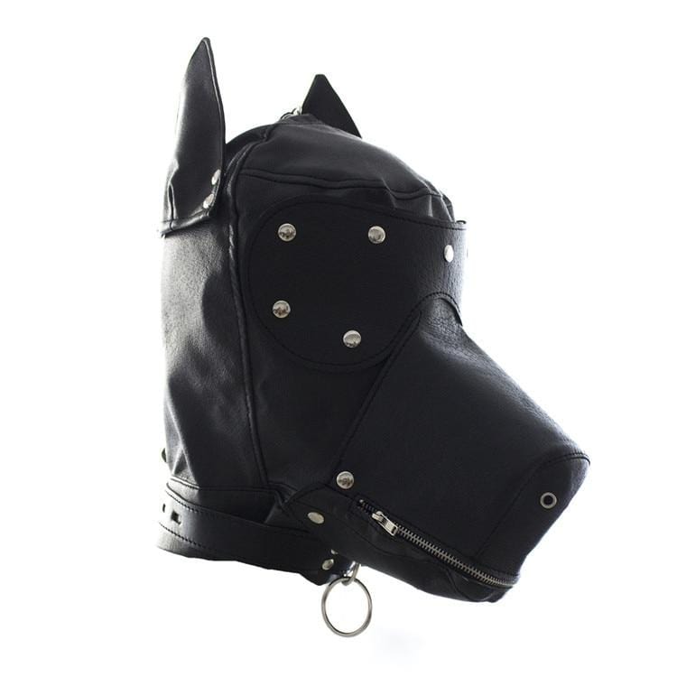 Puppy Play BDSM Maske mit abnehmbarem Maulkorb BDSM