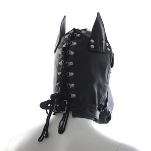 Puppy Play BDSM Maske mit abnehmbarem Maulkorb BDSM